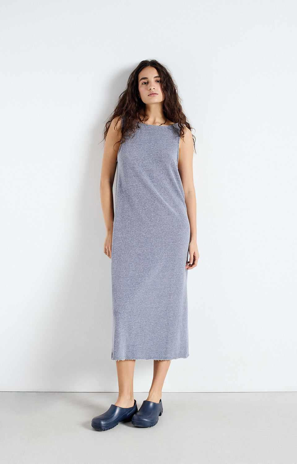 American Vintage AV LE VESTIAIRE OFY14AE25 ROBE LONGUE DROITE DEBARDEUR COL BATEAU