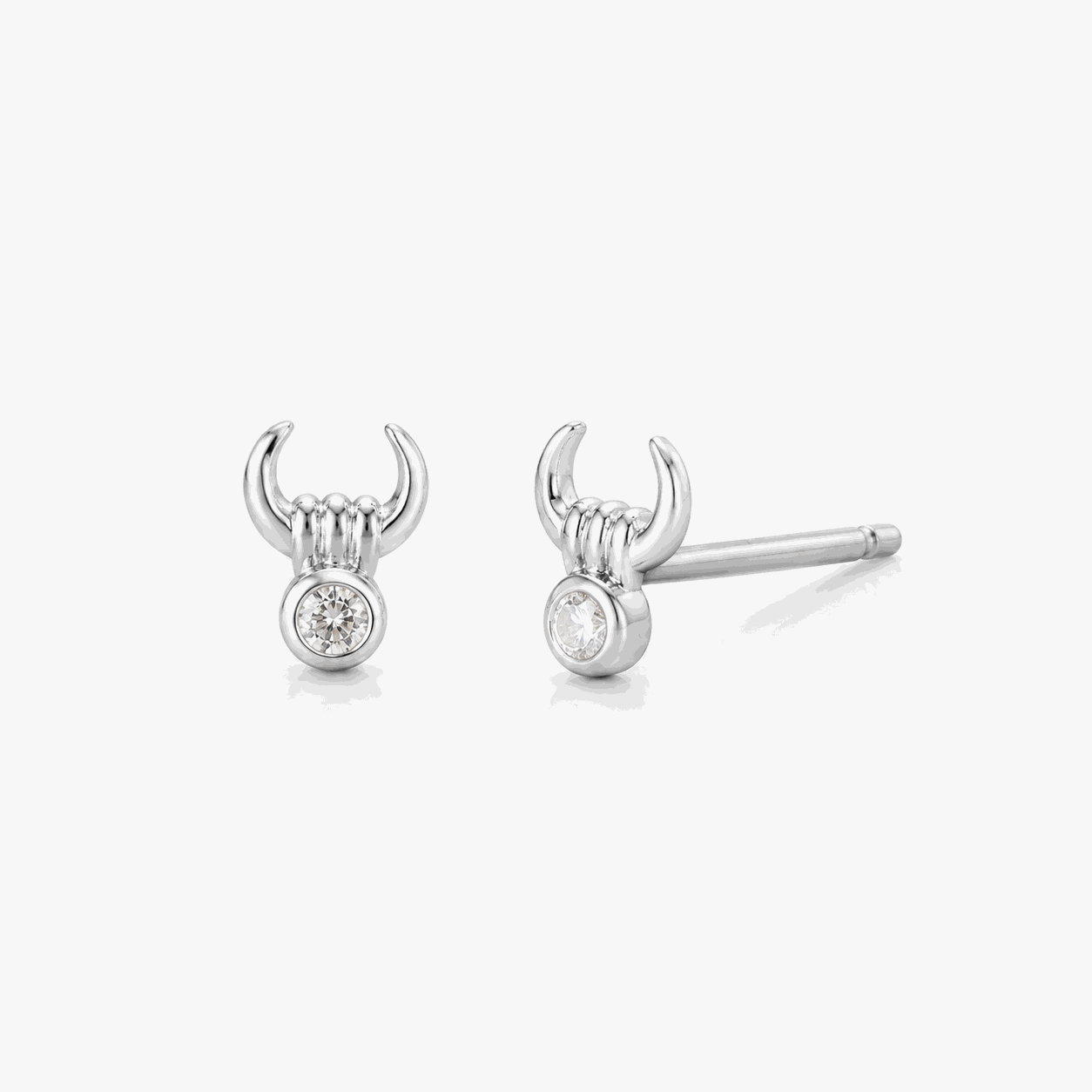Pere crystal studs, sterling silver (view 3)