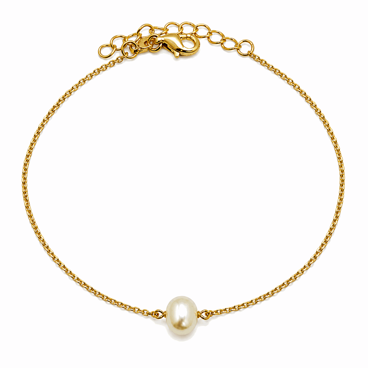 Poet freshwater pearl gold fine bracelet
