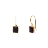 Pravo rectangle drop semi-precious earrings