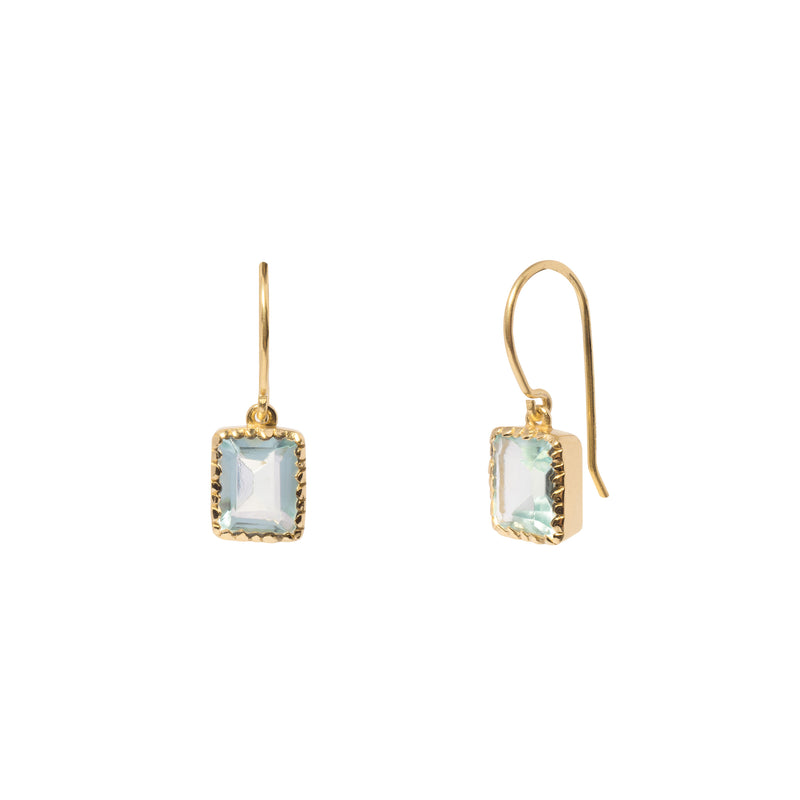 Pravo rectangle drop semi-precious earrings