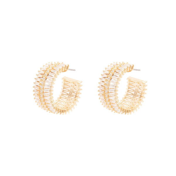 Ramira baguette hoop earrings
