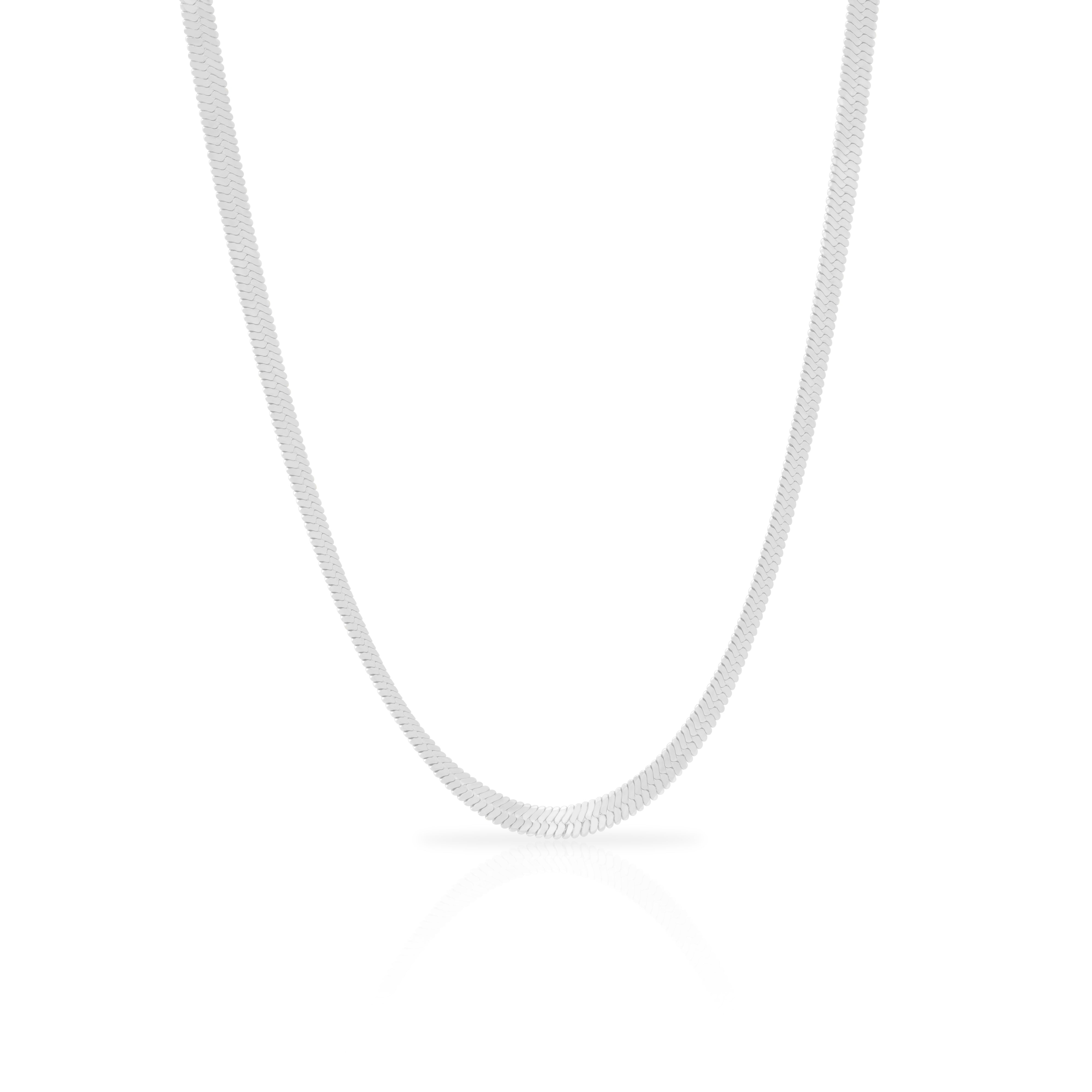 Snake chain mix double sided necklace