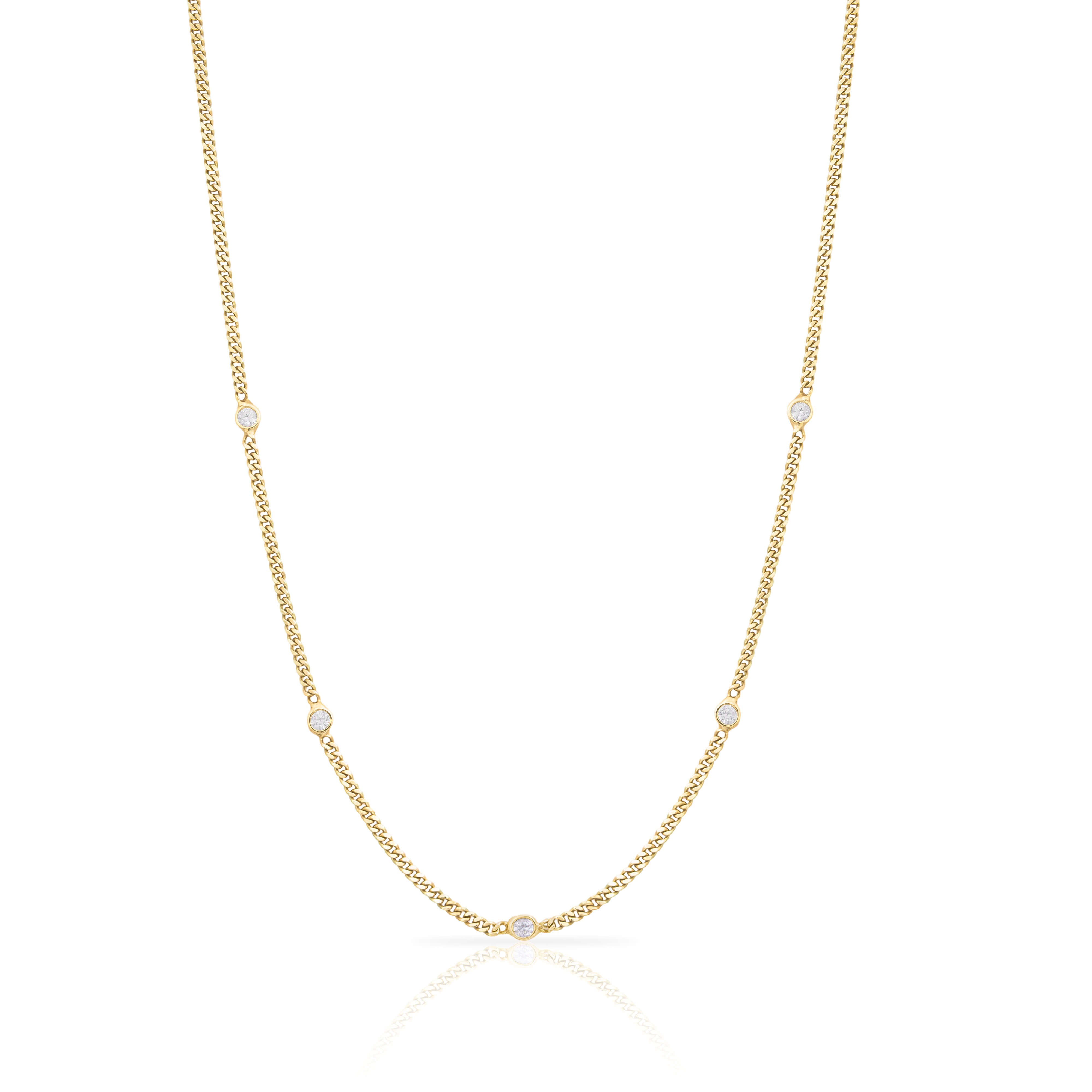 Saint link crystal necklace