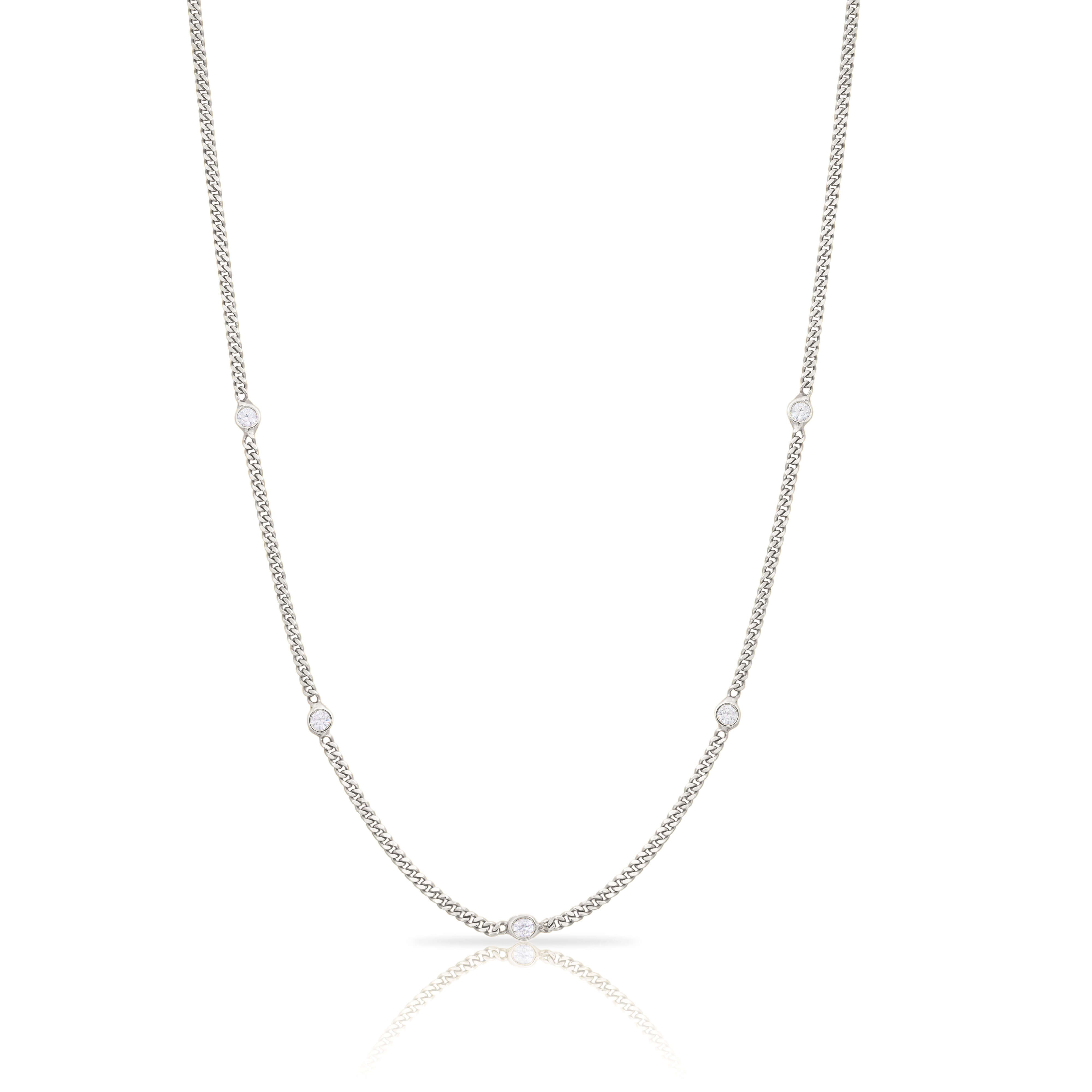 Saint link crystal necklace