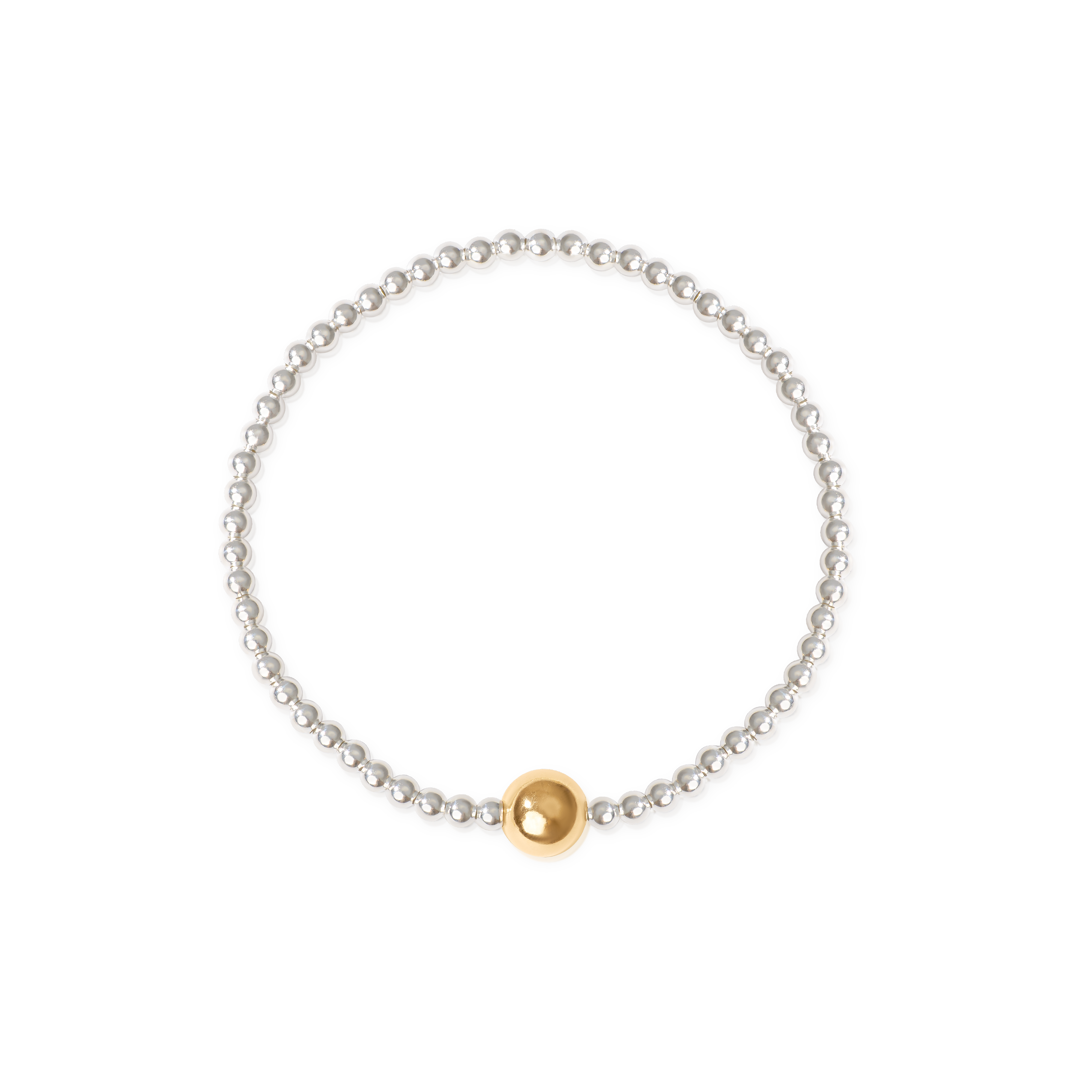 Solenne sterling silver gold filled strech bracelet