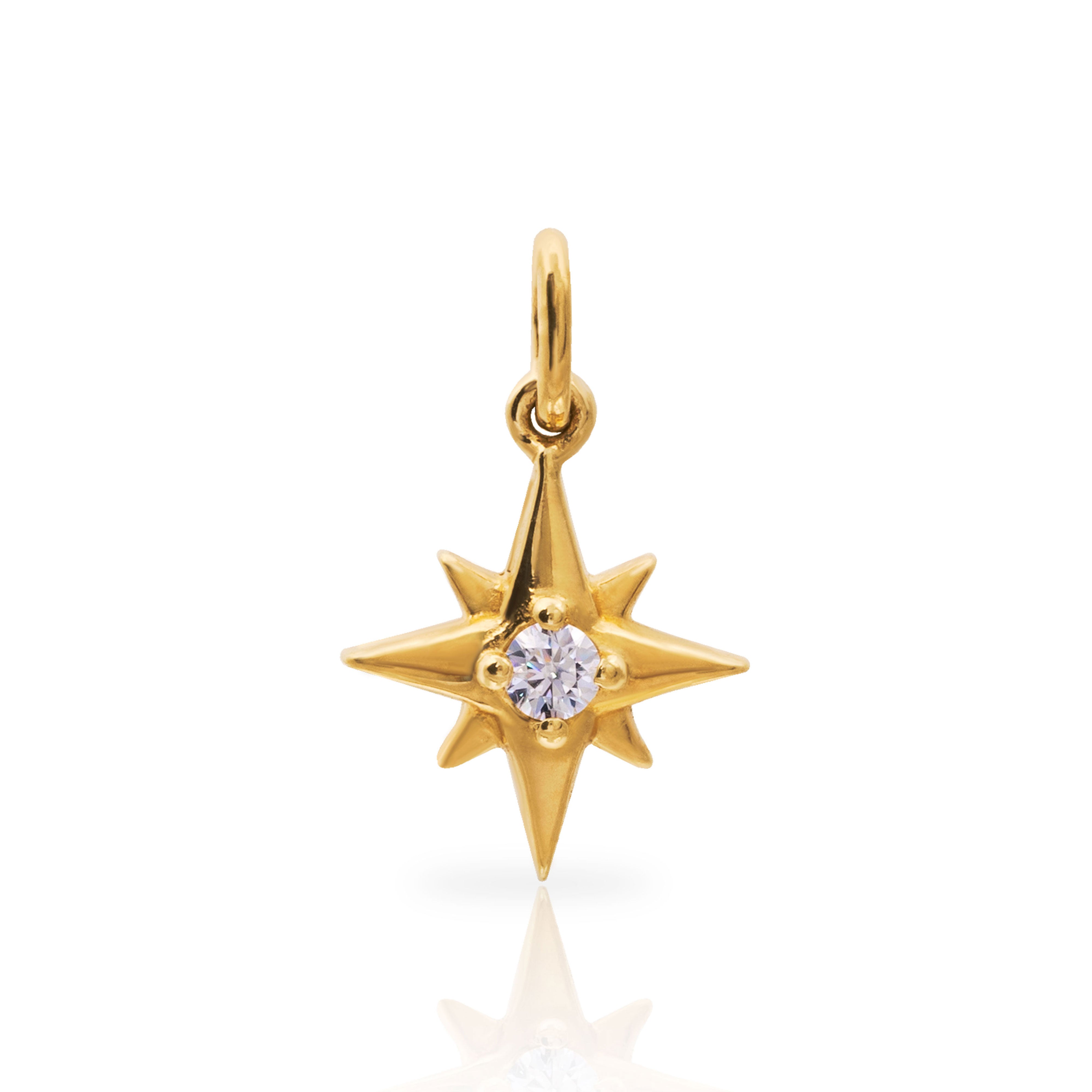 Elongated Star gold Charm
