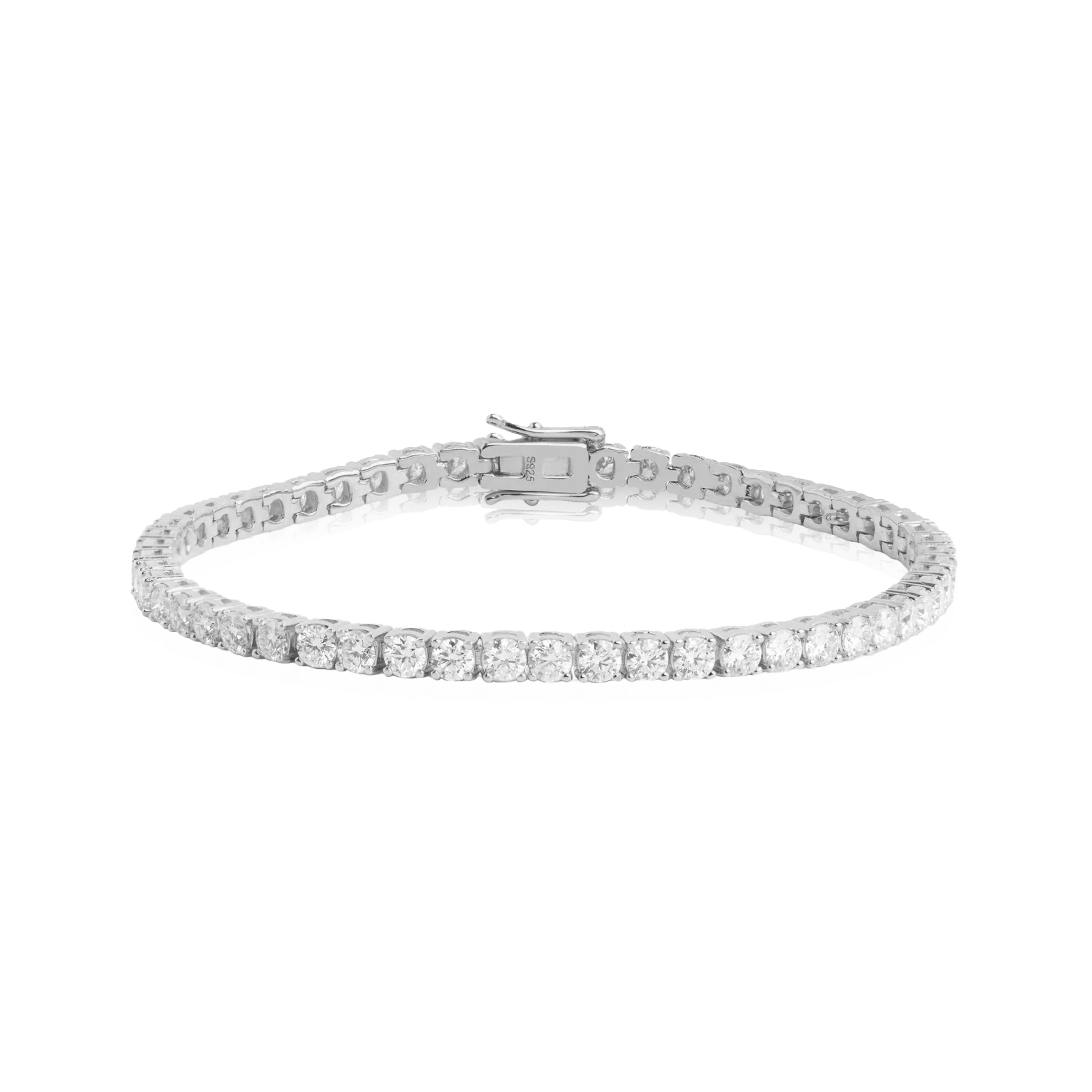 Stellar Moissanite sterling silver tennis bracelet