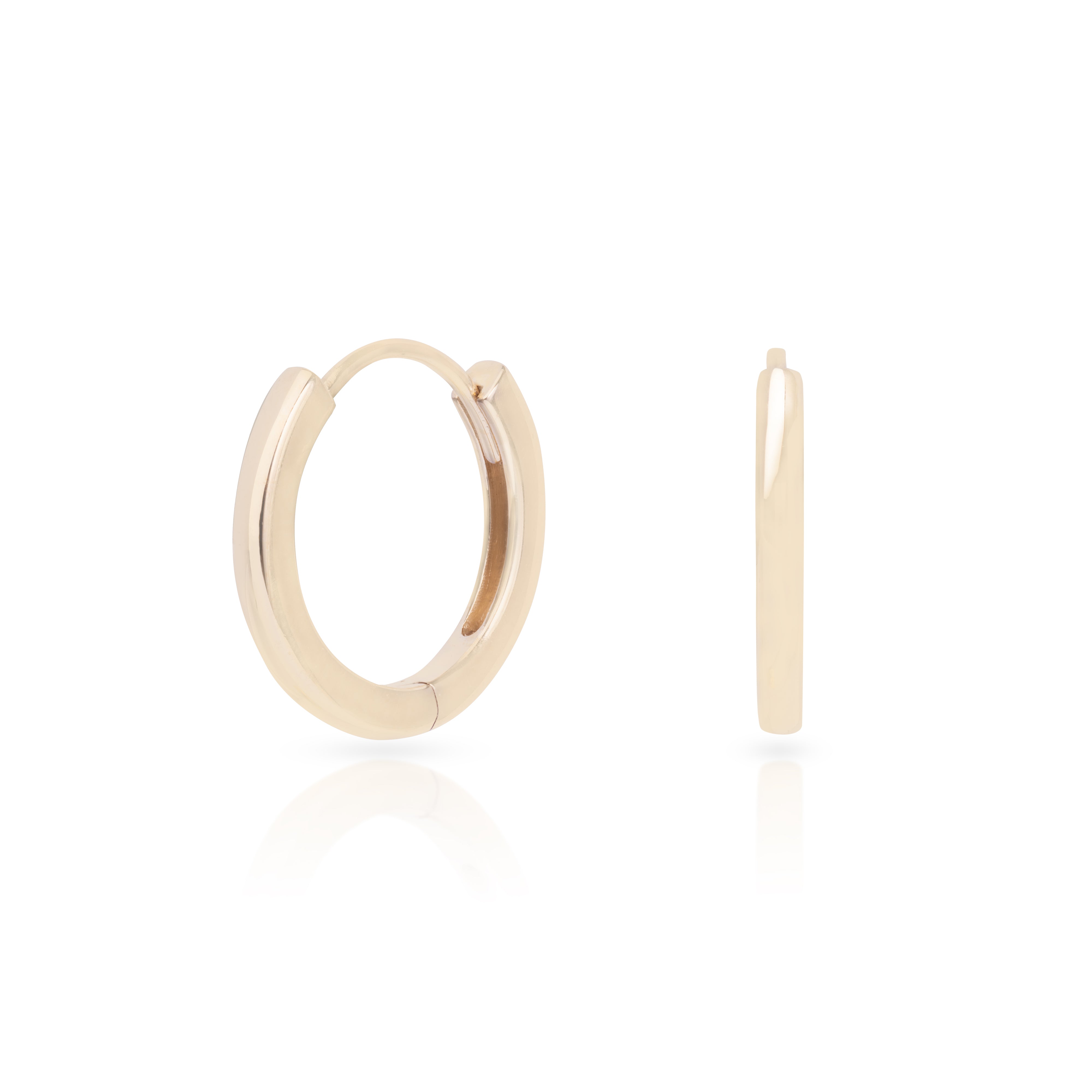 Essence 10k gold huggie earrings | MEZI