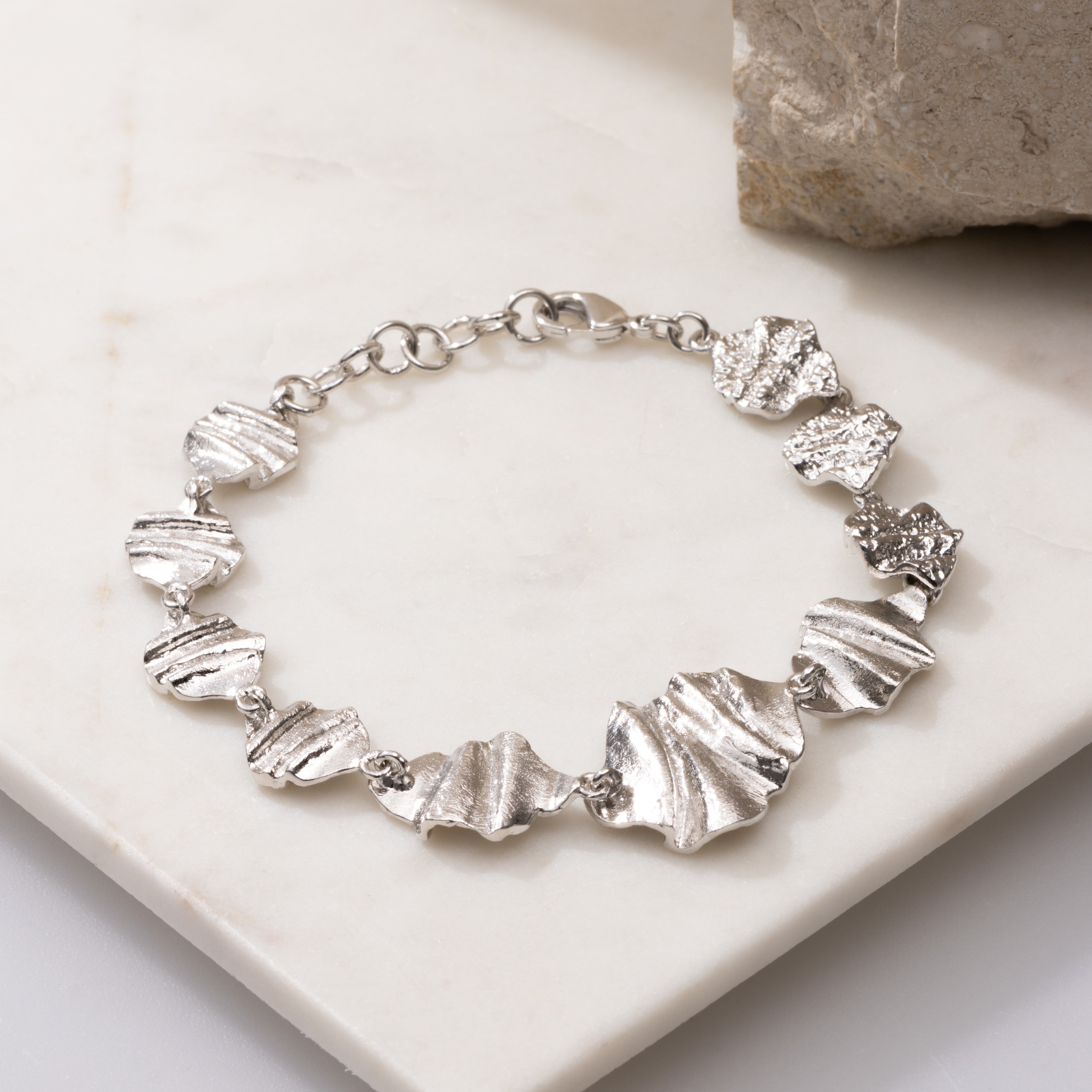 Gold Isra textured gold plated bracelet - Jewellery | Mezi | MEZI