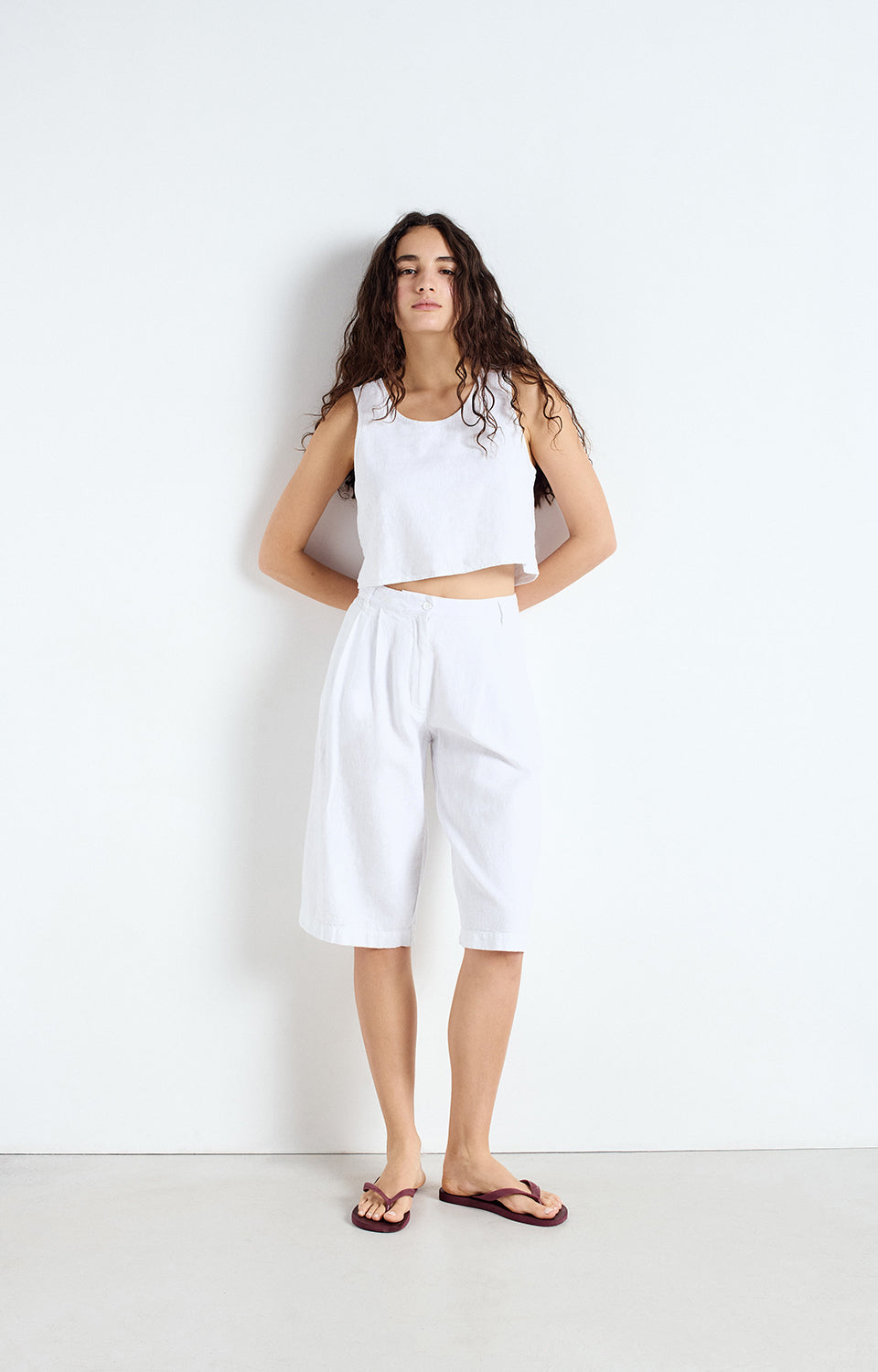 American Vintage AV LE VESTIAIRE TOY07AE25 TOP COURT SM COL ROND | COCONUT