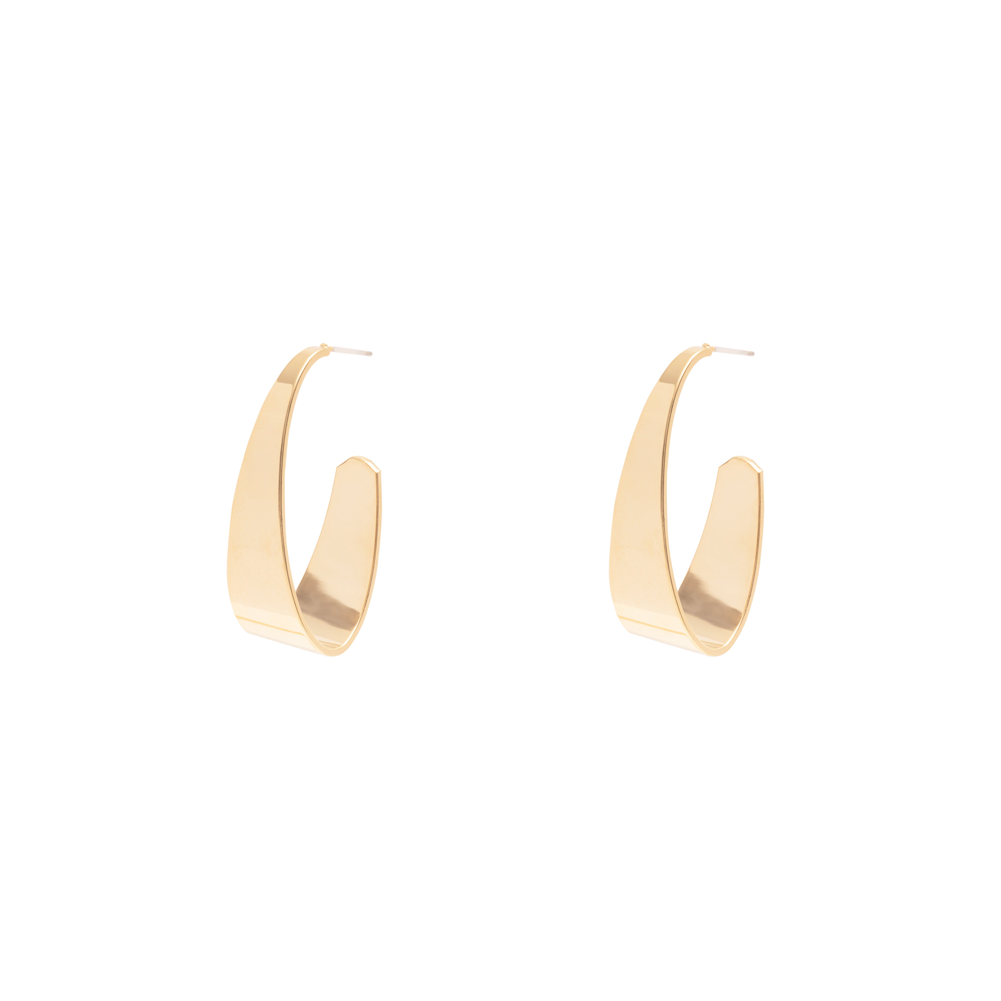 Zeke gold hoop earrings | MEZI