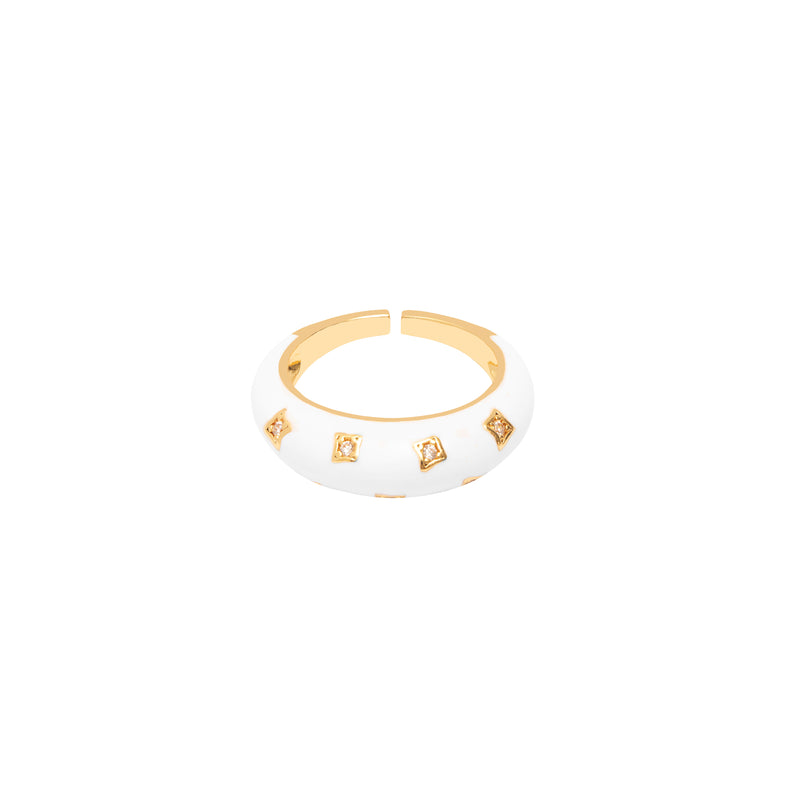 Agata enamel ring