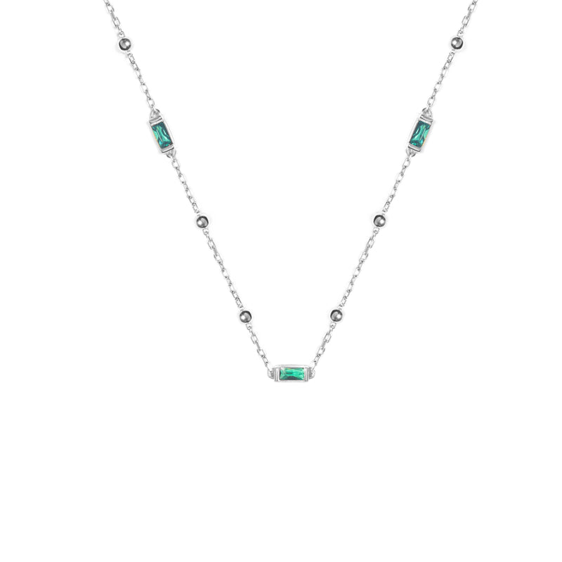 Alo baguette crystal necklace