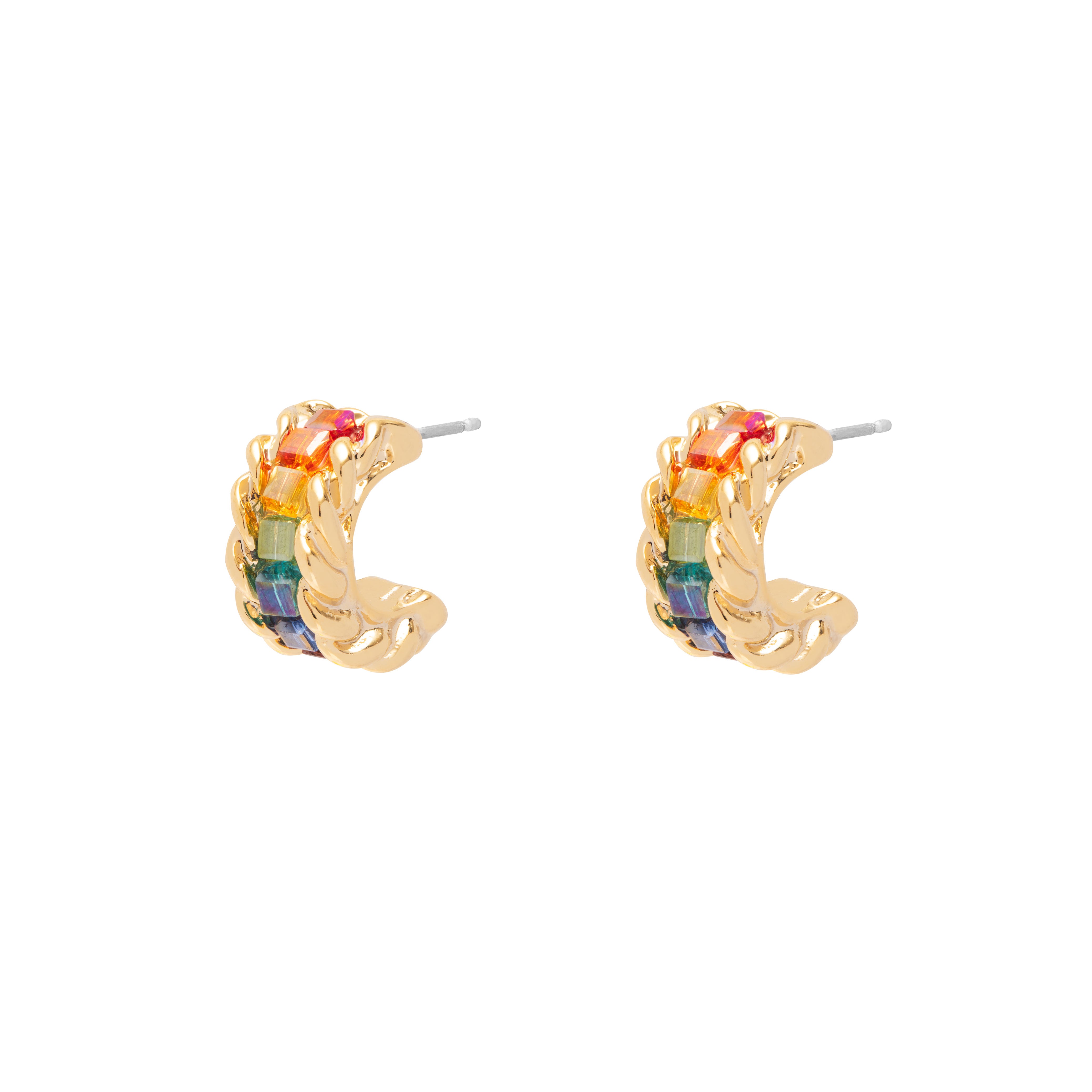 Anwen coloured crystal hoops | MEZI