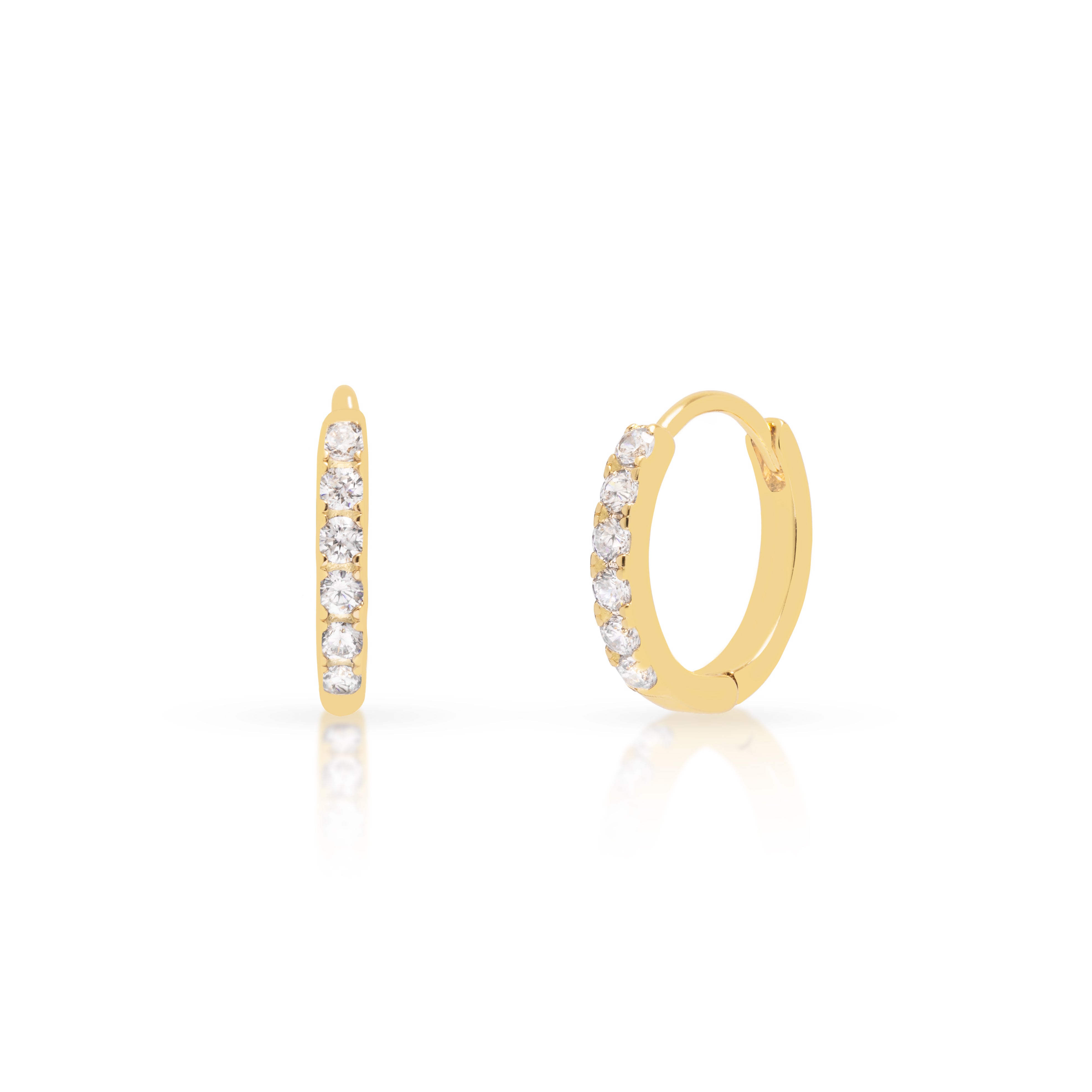 Avah Huggie Earrings Stack | MEZI