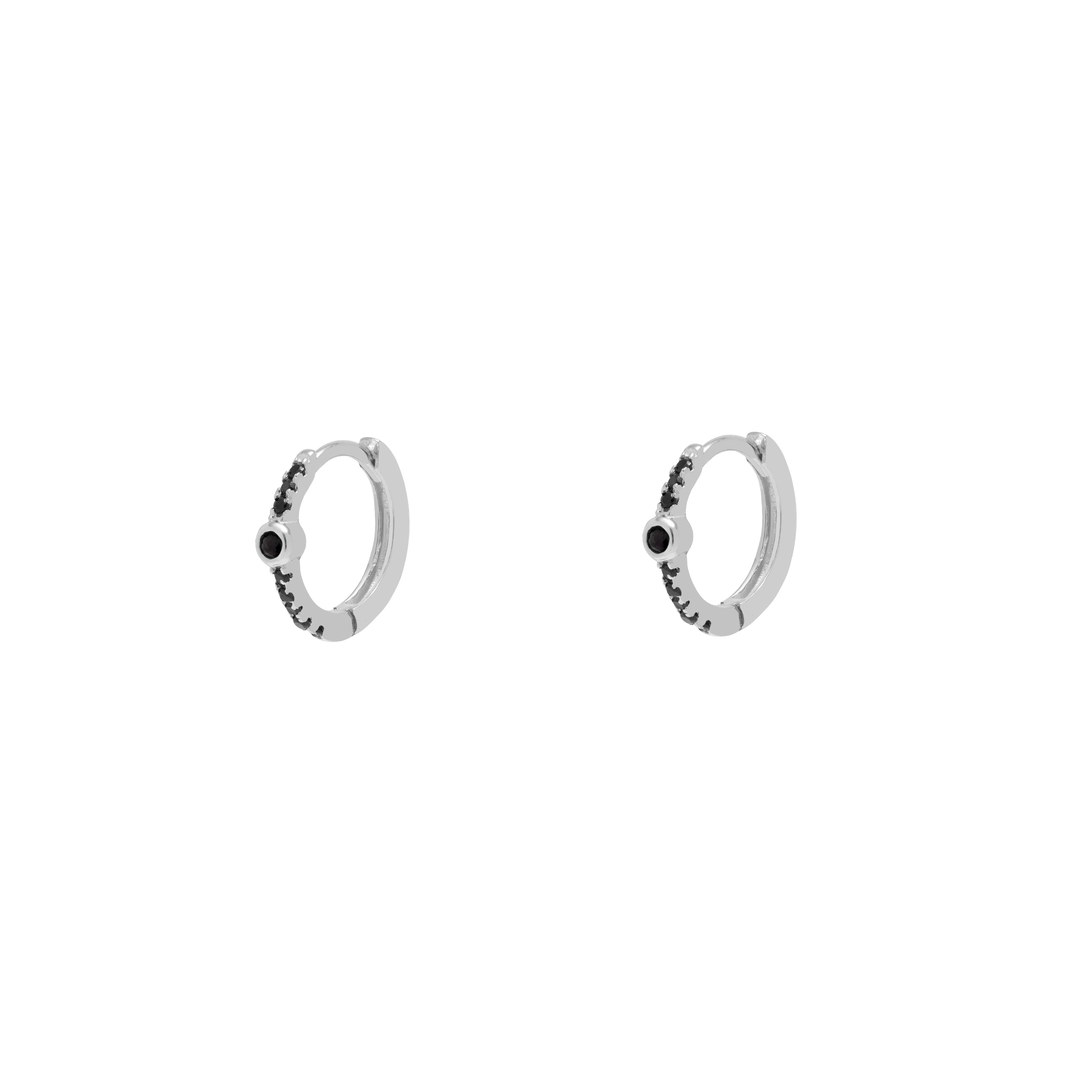 Baran black crystal huggies | MEZI