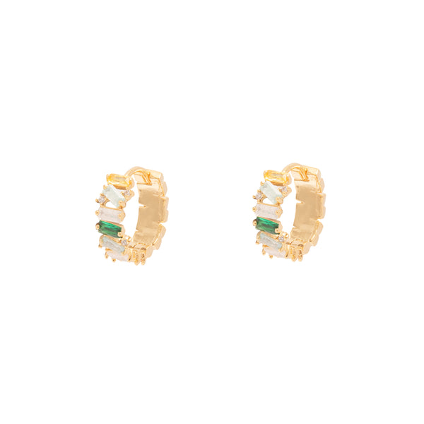 Belina baguette hoop earrings