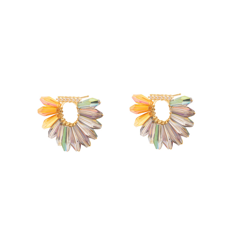 Birdle feather stud earrings