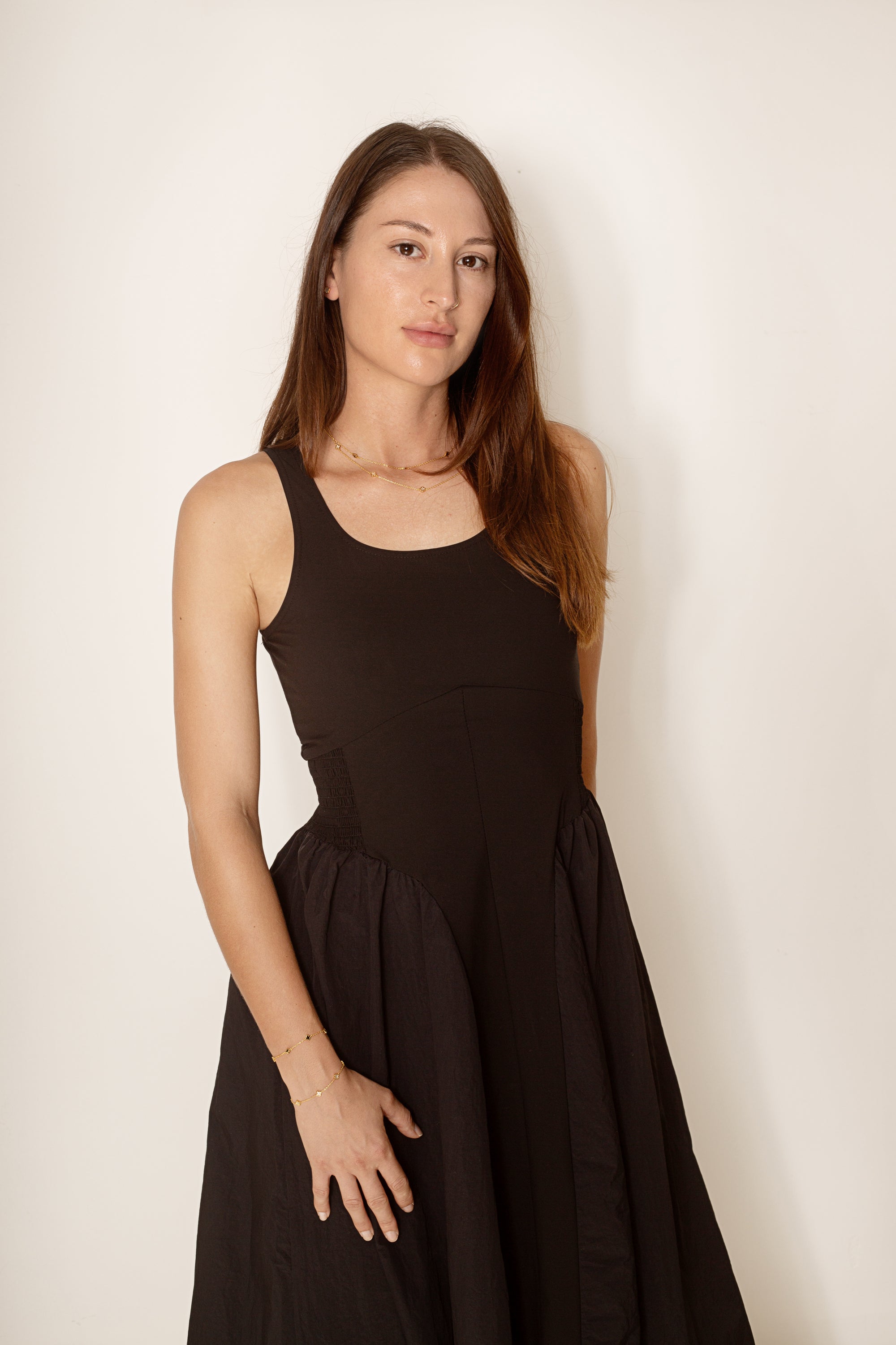 Texture Black Dress | MEZI