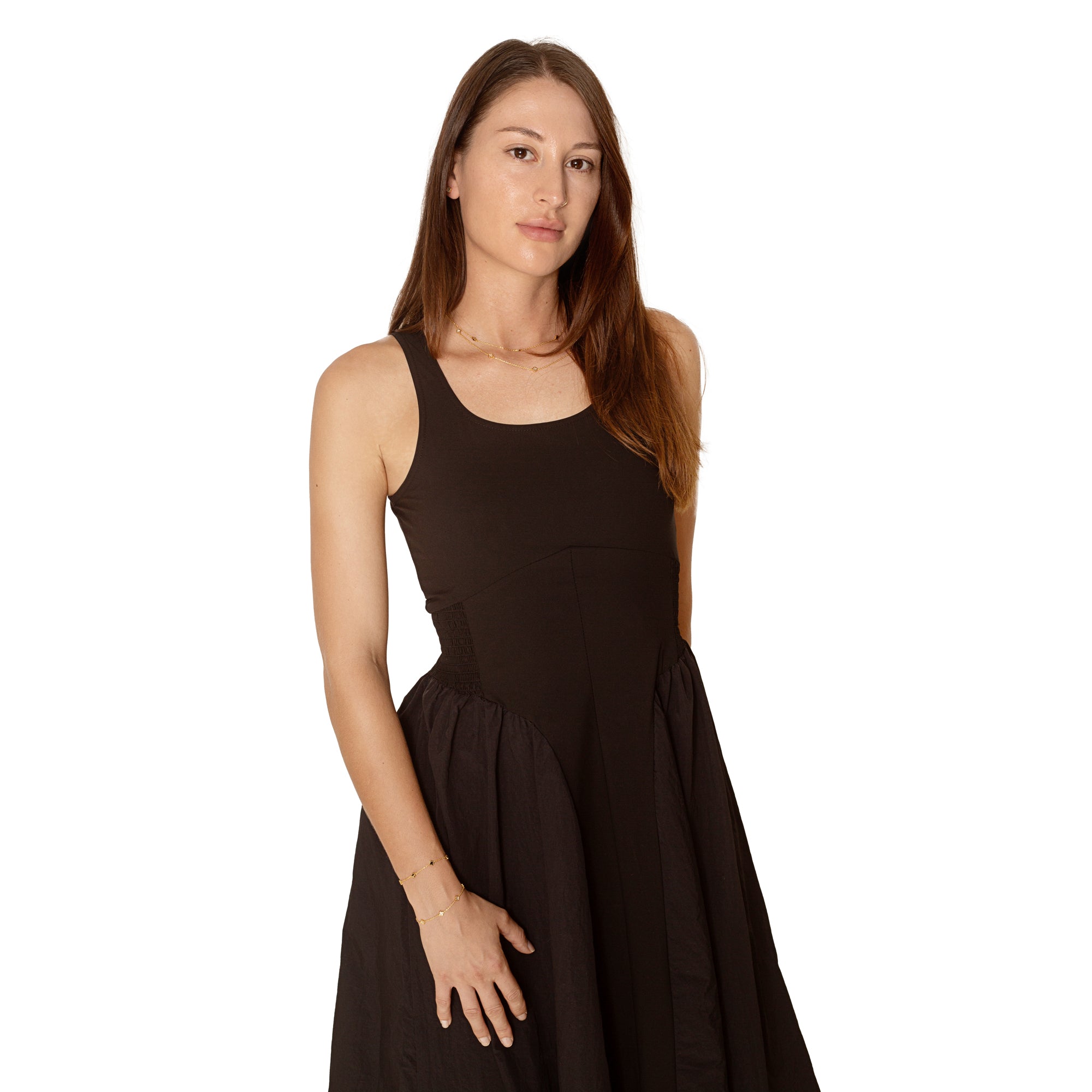 Texture Black Dress | MEZI