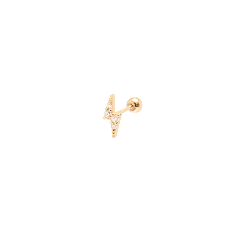 Bolt crystal 14k gold Labret