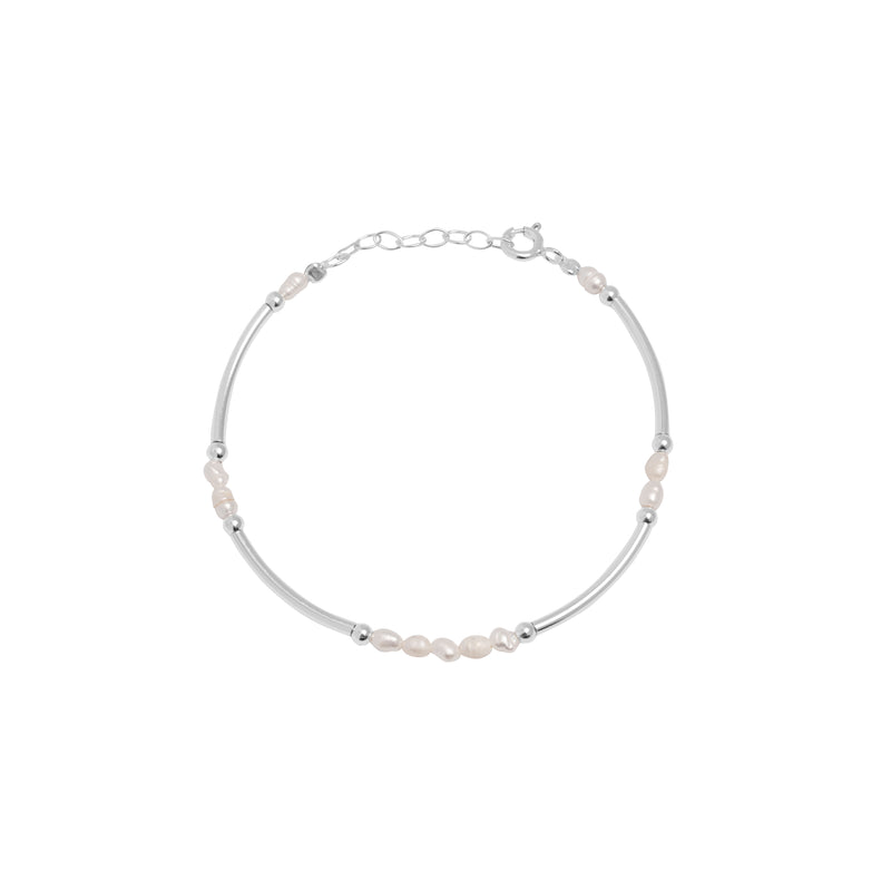 Briley freshwater pearl & sterling silver bracelet