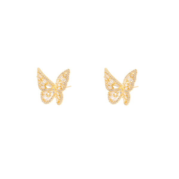 Butterfly crystal studs