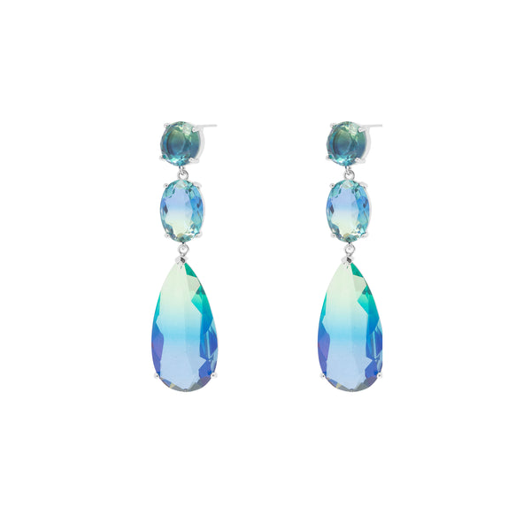 Cai tear drop crystal earrings