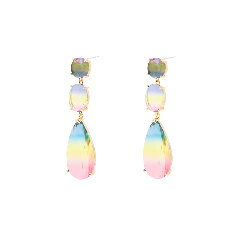 Cai tear drop crystal earrings