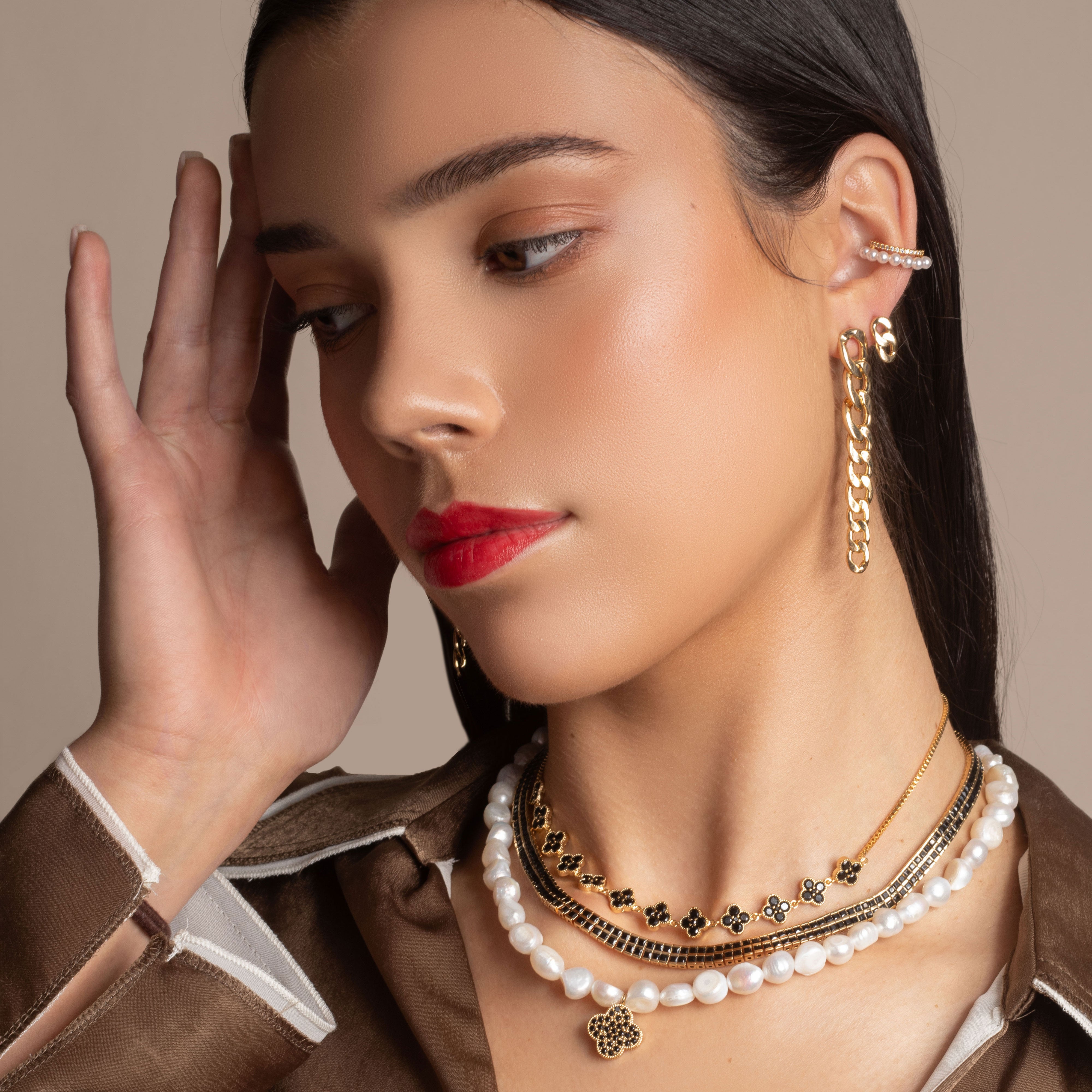 Audra link chain earrings | MEZI