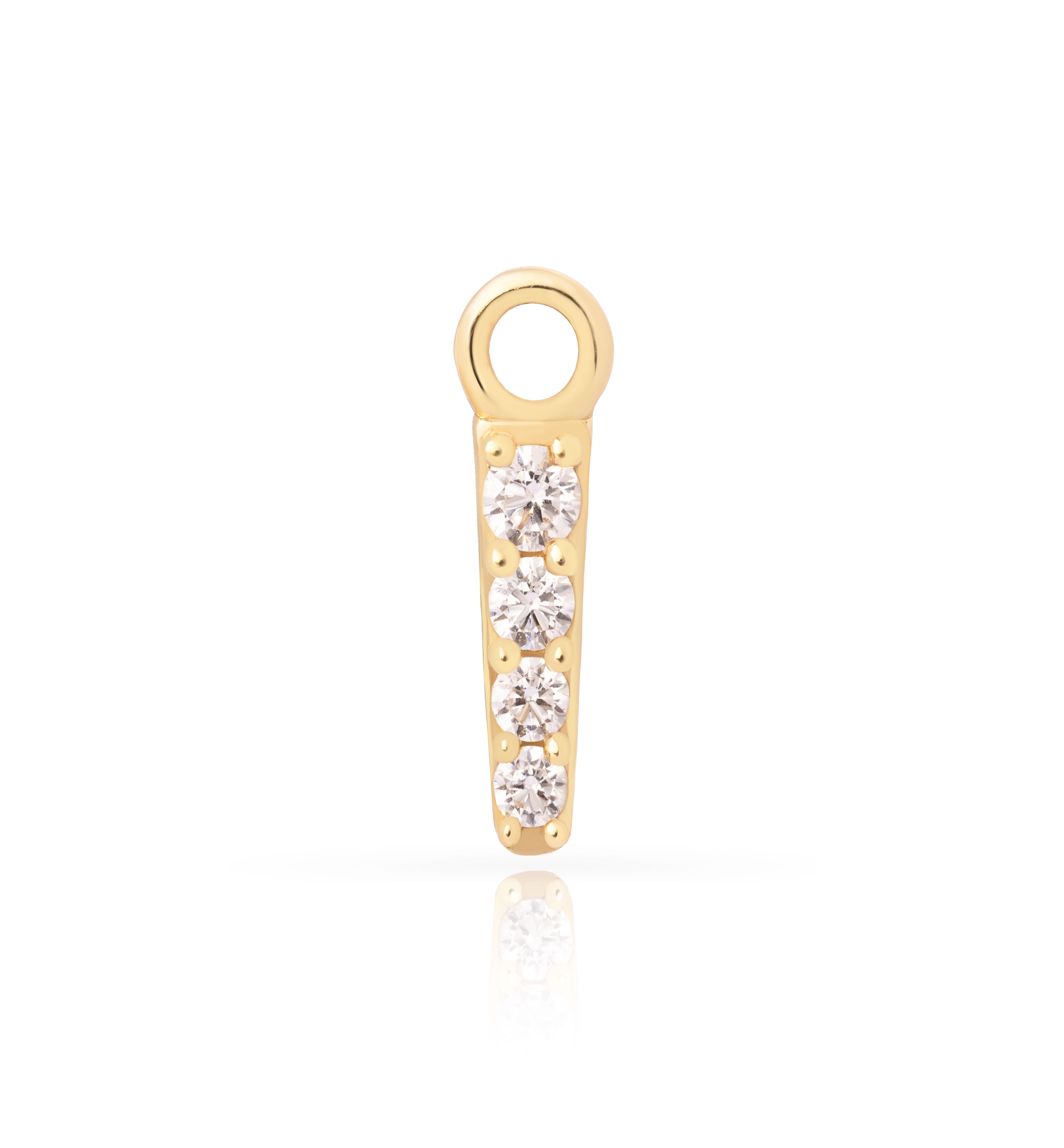 Tapered Pave Drop Charm
