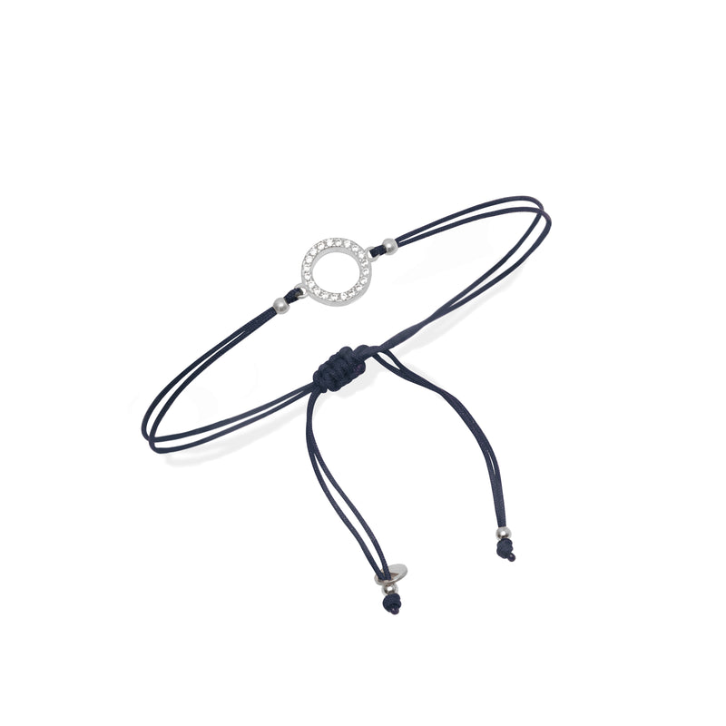 Circle crystal thread bracelet