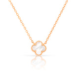 Clover gold plated mother of pearl pendant II