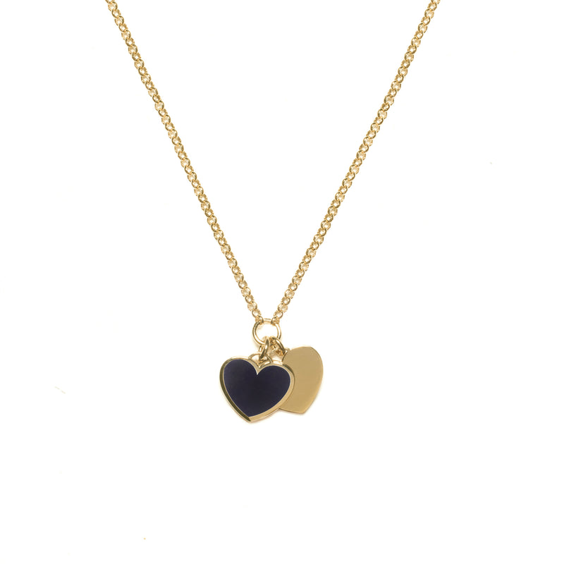 Cupid heart enamel necklace