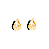Daha double hoop enamel earrings