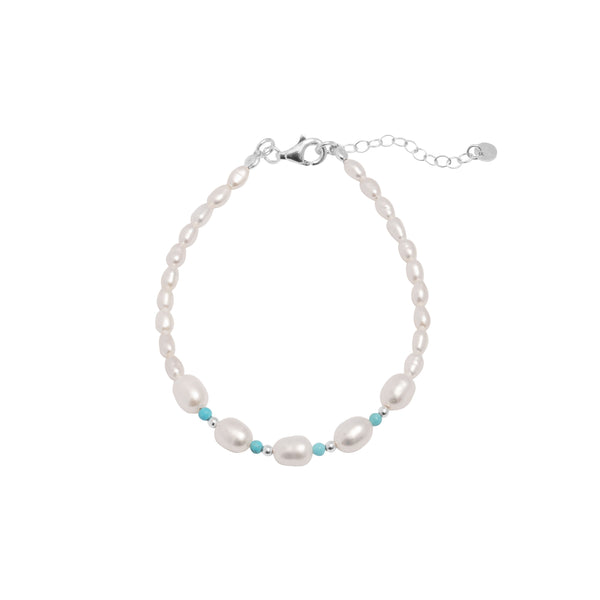 Dalett freshwater pearl & Turquoise bracelet