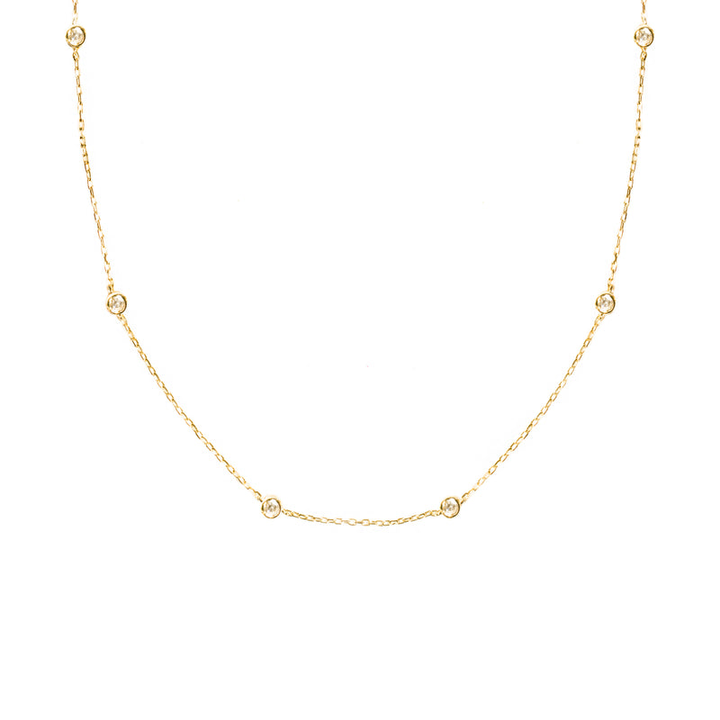 Dena eyelet crystal necklace