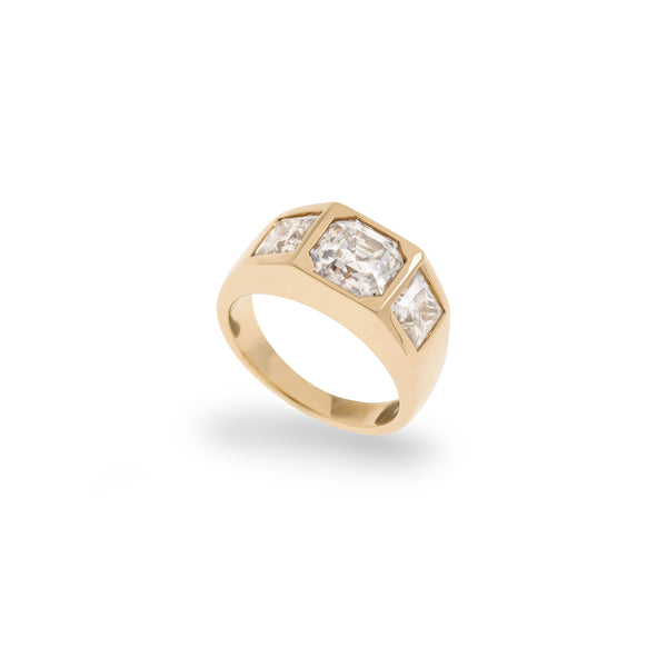 Ascher cut & princess cut 10k ring