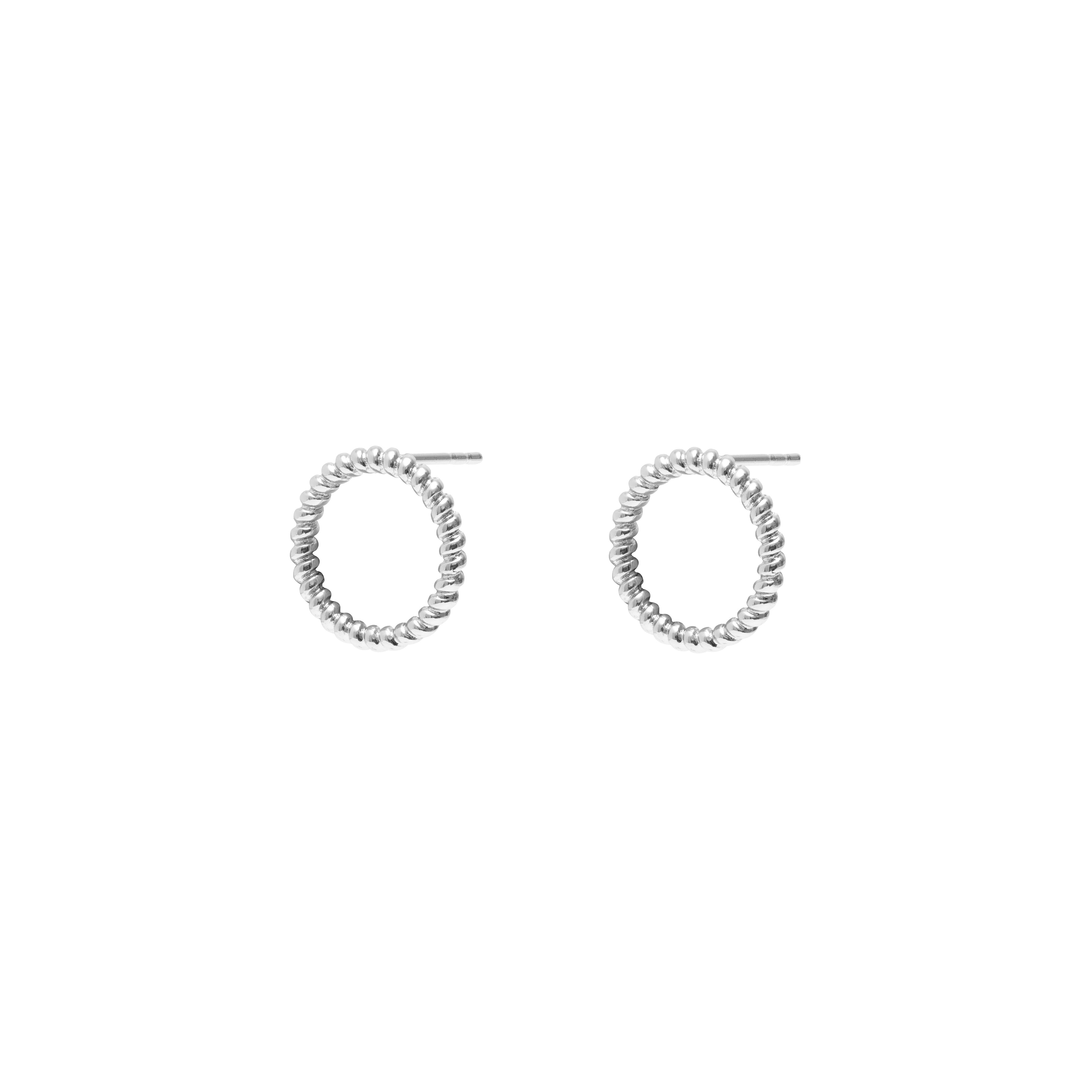 Ebra twist hollow gold studs | MEZI