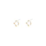 Evana hollow crystal stud