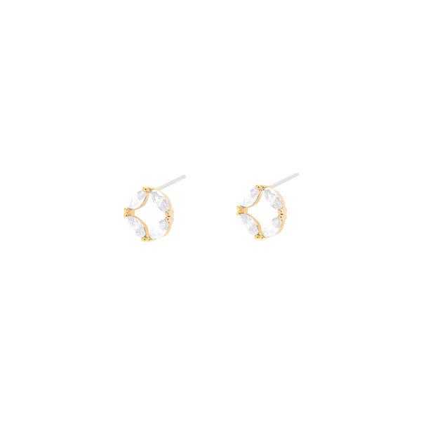 Evana hollow crystal stud