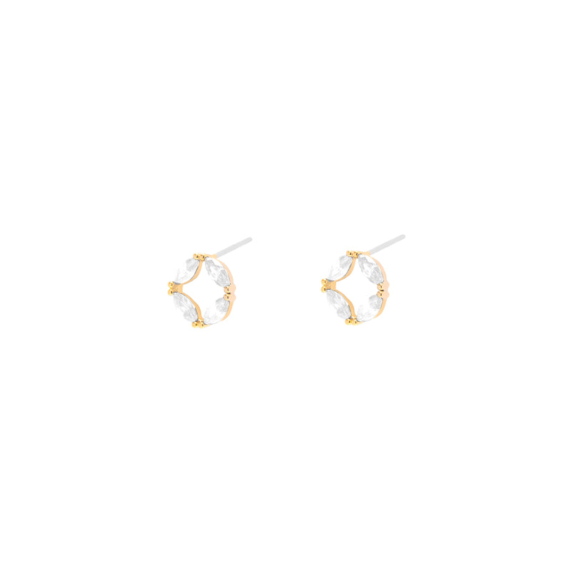 Evana hollow crystal stud