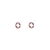 Evana hollow crystal stud
