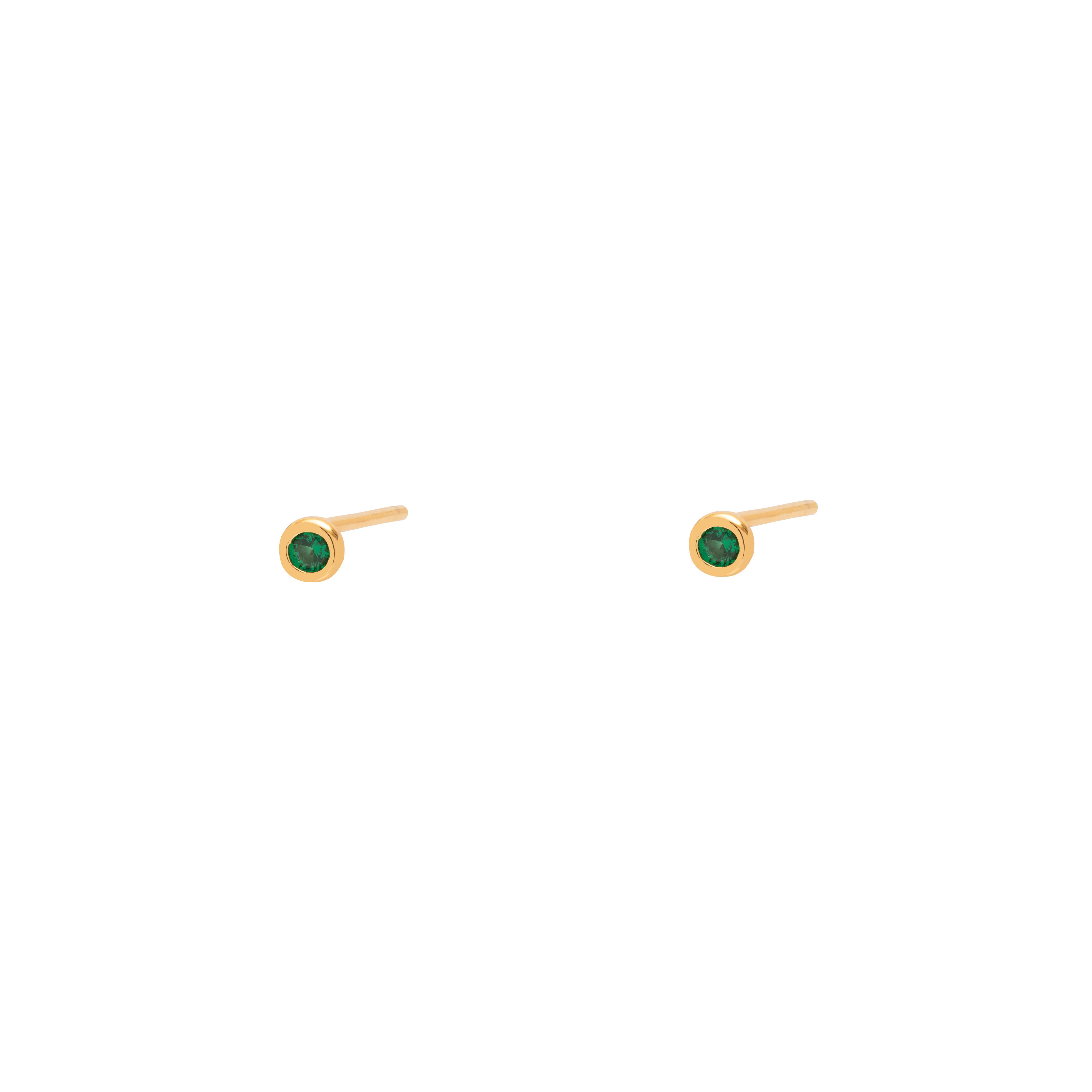 Fuli green crystal studs | MEZI