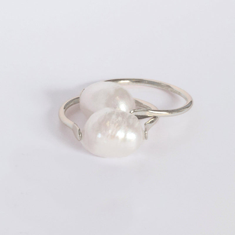 Gael freshwater pearl gold ring