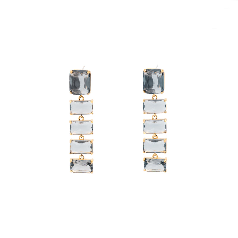 Gali rectangle crystal drop earring