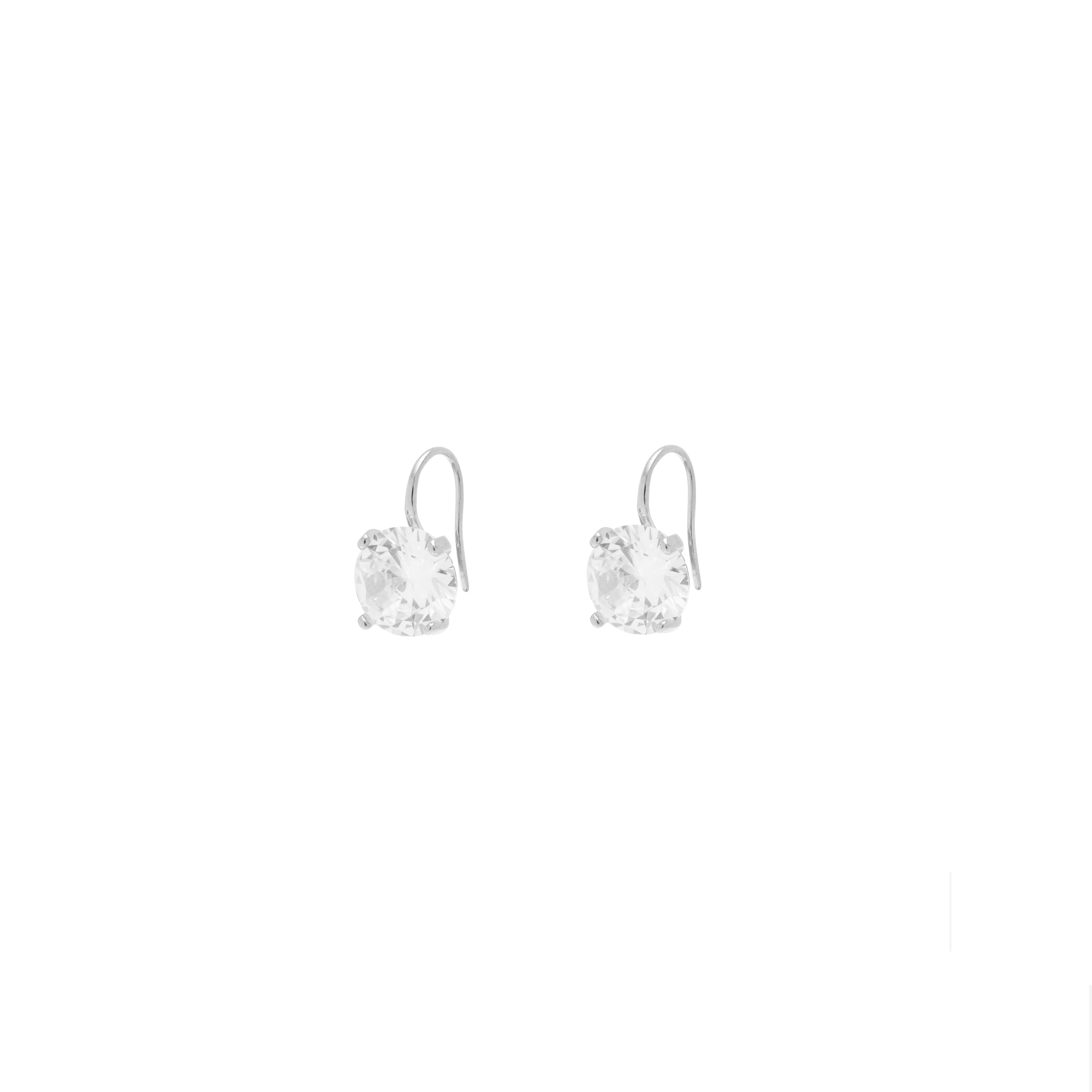 Giny crystal small round earrings | MEZI