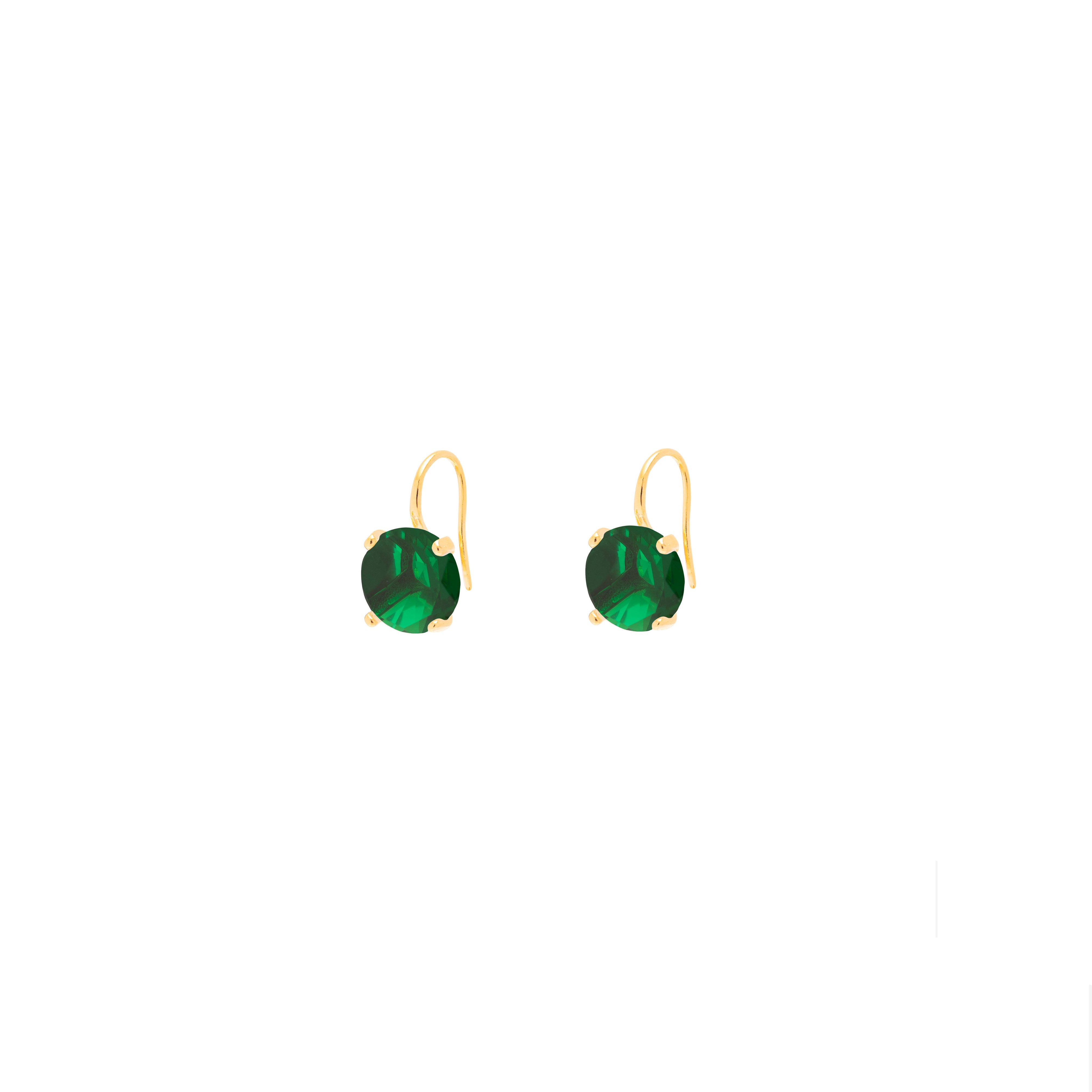 Giny crystal small round earrings | MEZI