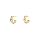 Hailey semi-precious hoop earrings